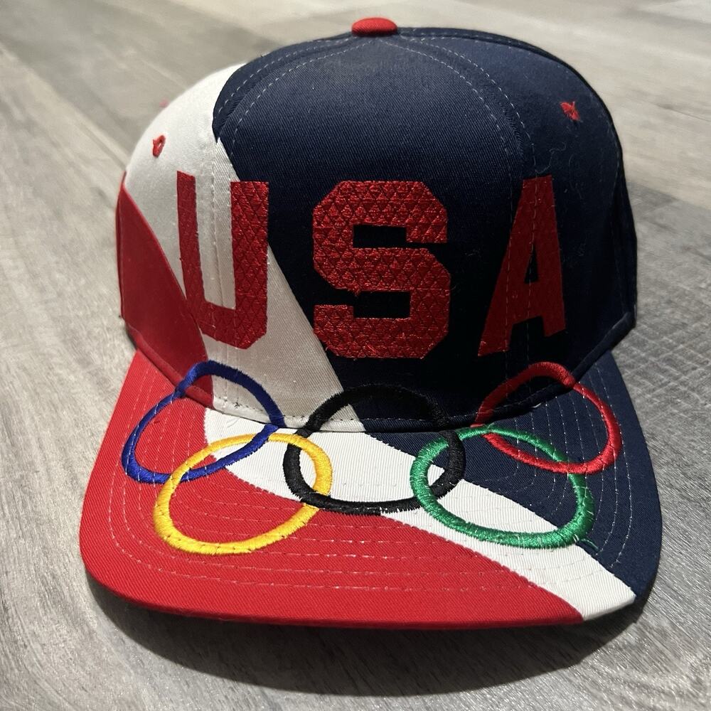 VTG Team USA 1996 Atlanta Olympics Starter Snapback Sports Olympic Rings Hat NEW